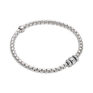Weißgold, Armschmuck, FOPE Eka Flex'it Armband mit Diamantpavé, Ref: 73101B3_PB_B_BBB_0XS