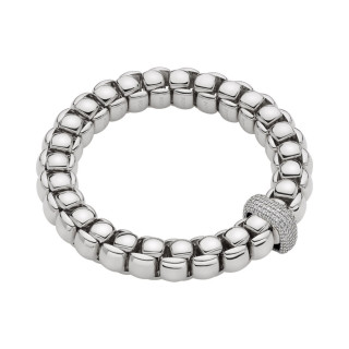 Weißgold, Armschmuck, FOPE Eka Flex'it Armband mit Diamantpavé, Ref: 52107BX_PB_B_XBX_0XS