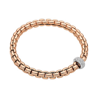 Roségold, Armschmuck, FOPE Eka Flex'it Armband mit Diamantpavé, Ref: 70705BX_PB_R_XBX_0XS