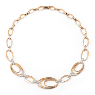 Roségold, Halsschmuck, Cammilli Dune Chic Pavé Collier, Ref: GCO3677PAVJ