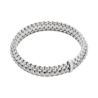 Weißgold, Armschmuck, FOPE Eka Flex'it Armband mit Diamantpavé, Ref: 58504BX_PB_B_BBX_0XS