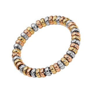 Gelbgold &amp;amp; Roségold &amp;amp; Weißgold, Armschmuck, FOPE Solo Flex'it Armband, Ref: 64006BX_BB_B_XXX_0XS