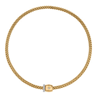 Gelbgold, Halsschmuck, FOPE Solo Flex'it Halskette, Ref: 62606CX_PB_G_XBX_034