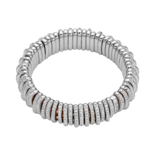 Roségold &amp;amp; Weißgold, Armschmuck, FOPE Panorama Flex'it Armband, Ref: 58904BX_PB_R_XBX_0XS