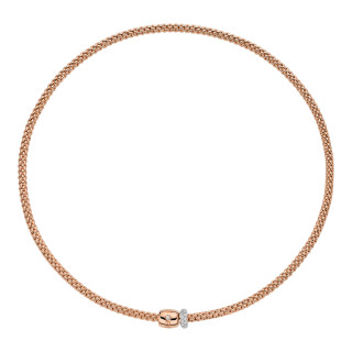 Roségold, Halsschmuck, FOPE Prima Flex'it Halskette, Ref: 07F08CX_PB_R_BRX_034