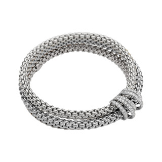 Weißgold, Armschmuck, FOPE Eka Flex'it Armband mit Diamantpavé, Ref: 65106BX_PB_B_XBX_0XS