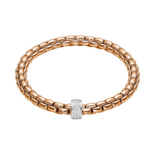 Roségold, Armschmuck, FOPE Eka Flex'it Armband mit Diamantpavé, Ref: 70405BX_PB_R_XBX_00M