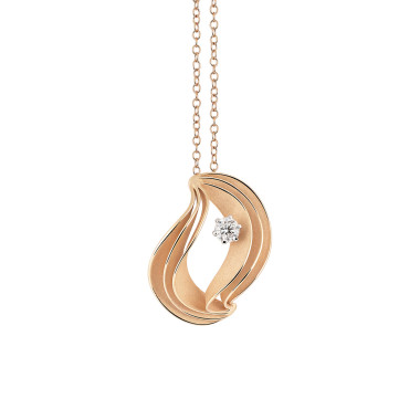 Halsschmuck, Roségold, Cammilli Velaa Royale Anhänger mit Halskette