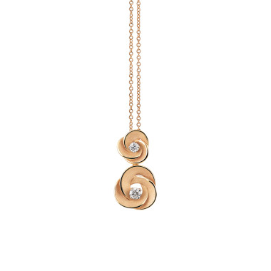 Halsschmuck, Roségold, Cammilli Desert Rose Anhänger mit Halskette