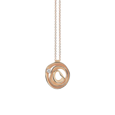         Roségold, Halsschmuck, Cammilli Dune Anhänger mit Halskette