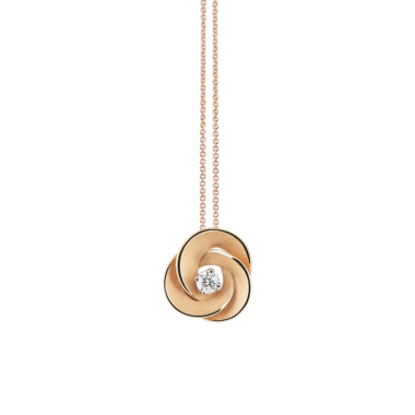         Roségold, Halsschmuck, Cammilli Desert Rose Anhänger mit Halskette