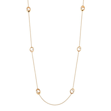 Halsschmuck, Gelbgold, Cammilli Dune Lange Kette