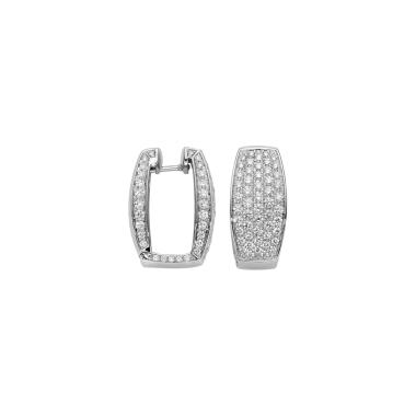 Ohrringe, Weißgold, FOPE Super Eka Ohrringe mit Pavé-Diamanten