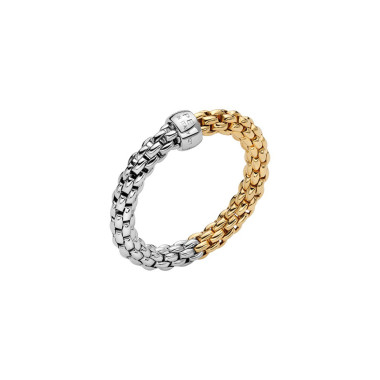Gelbgold &amp; Weißgold, Ringe, FOPE Essentials zweifarbiger Flex'it Ring