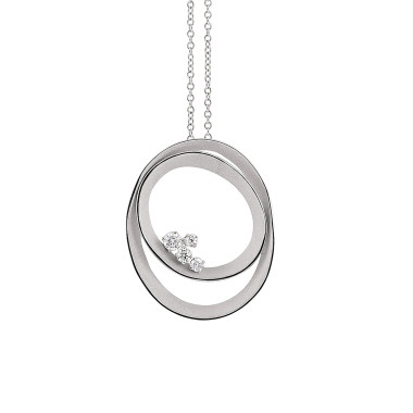 Halsschmuck, Weißgold, Cammilli Dune Solar Halskette