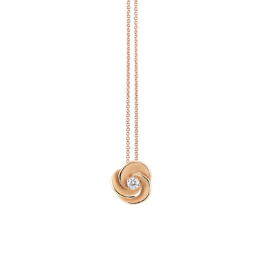 Halsschmuck, Roségold, Annamaria Cammilli Desert Rose Anhänger mit Halskette