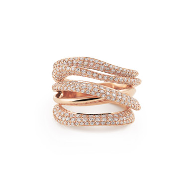 Ringe, Roségold, Cammilli Firenze Pavé Ring