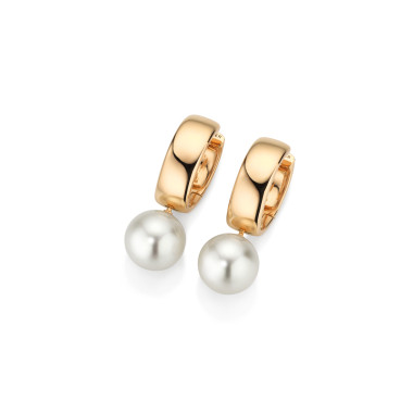         Roségold, Ohrringe, Gellner Modern Classics Creole mit Einhänger