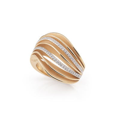 Ringe, Weißgold, Cammilli Velaa Waves Ring