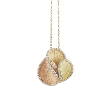 Halsschmuck, Roségold, Cammilli Musa Anhänger mit Halskette