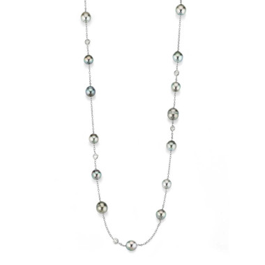 Halsschmuck, Platin, Gellner Salt´n Pepper Collier