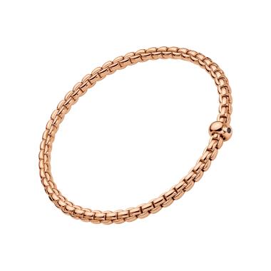 Armschmuck, Roségold, FOPE Eka Flex'it Armband mit schwarzen Brillanten