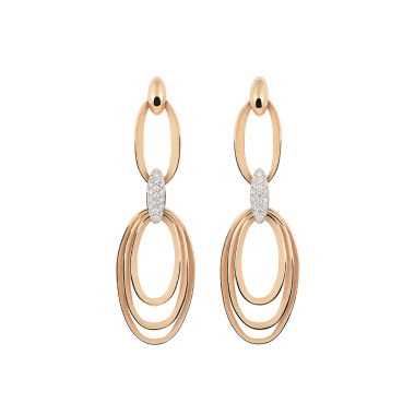 Ohrringe, Weißgold, Annamaria Cammilli Dune Chic Pavé Ohrringe