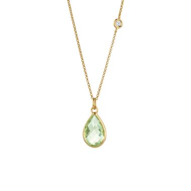 Halsschmuck, Gelbgold, Gellner BIG BANG Collier mit Einhänger