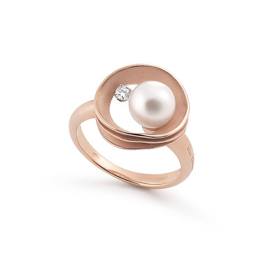 Ringe, Roségold, Cammilli Infinity White Ring