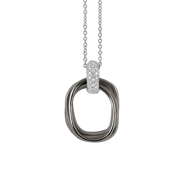 Halsschmuck, Weißgold, Cammilli Tie Chic Halskette