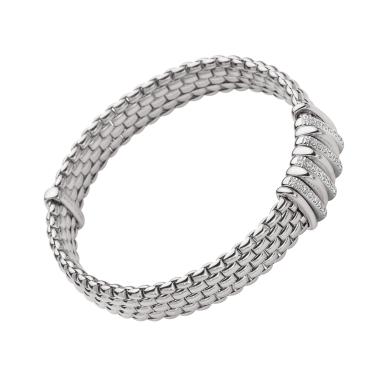 Armschmuck, Weißgold, FOPE Panorama Flex'it Armband mit Diamanten