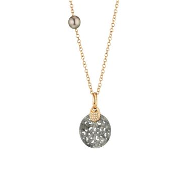 Halsschmuck, Roségold, Gellner MELANGE Collier mit Einhänger