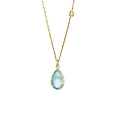 Halsschmuck, Gelbgold, Gellner BIG BANG Collier mit Einhänger