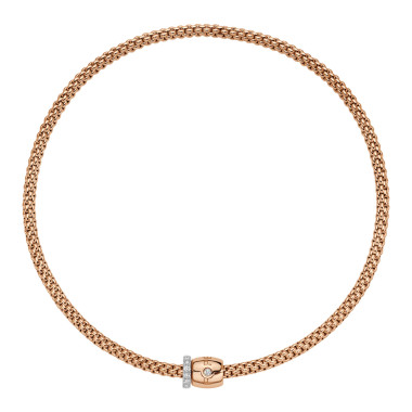         Roségold, Halsschmuck, FOPE Solo Flex'it Halskette