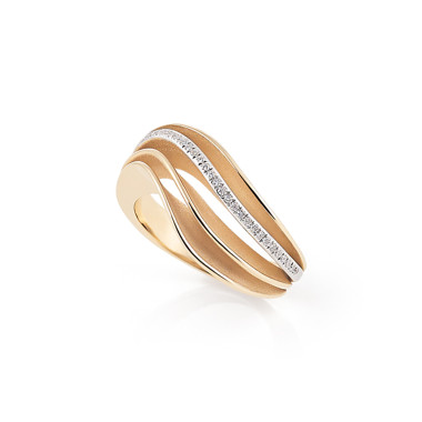 Ringe, Weißgold, Cammilli Velaa Waves Ring