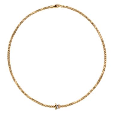 Halsschmuck, Gelbgold, FOPE Prima Collier