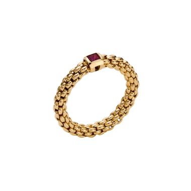 Ringe, Gelbgold, FOPE Souls Flex'it Ring mit Rubin