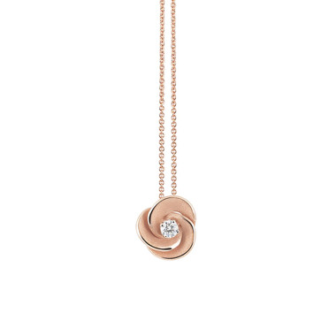         Roségold, Halsschmuck, Cammilli Desert Rose Anhänger mit Halskette
