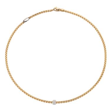 Halsschmuck, Weißgold, FOPE Eka Tiny Flex'it Collier
