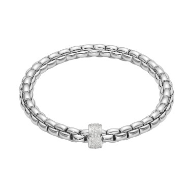         Weißgold, Armschmuck, FOPE Eka Flex'it Armband mit Diamantpavé