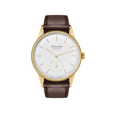         Damen- und Herrenuhr, Automatik, NOMOS Glashütte Orion Gold Neomatik Doré