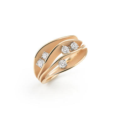 Ringe, Roségold, Cammilli Dune Loops Ring