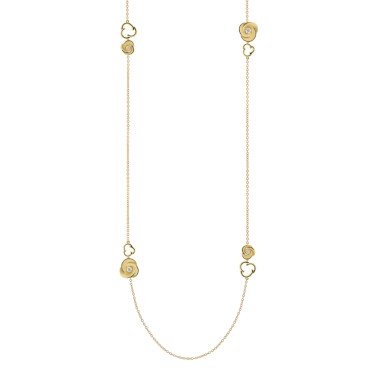 Halsschmuck, Gelbgold, Cammilli Collier Desert Rose Halskette
