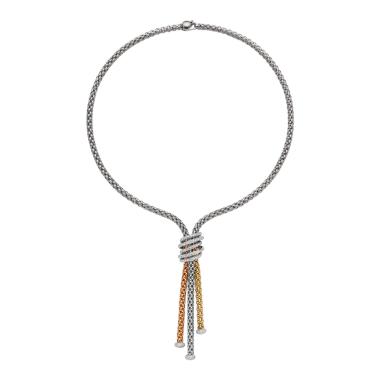 Halsschmuck, Weißgold, FOPE Solo Halskette mit Diamanten