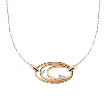 Halsschmuck, Roségold, Cammilli Dune Chic Collier