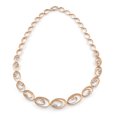 Halsschmuck, Roségold, Cammilli Dune Ouverture Collier
