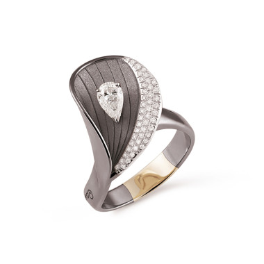 Ringe, Weißgold, Cammilli Moon Drops Ring