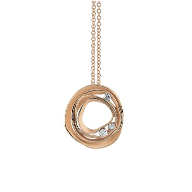         Roségold, Halsschmuck, Cammilli Dune Anhänger mit Halskette