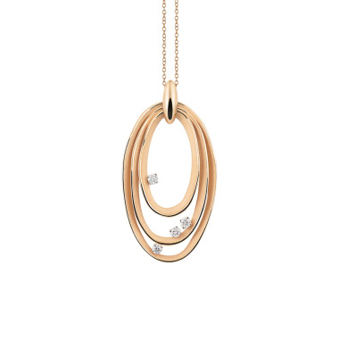 Halsschmuck, Roségold, Cammilli Dune Chic Anhänger mit Halskette