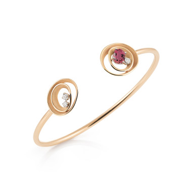 Armschmuck, Roségold, Cammilli Dune Solar Color Armreif